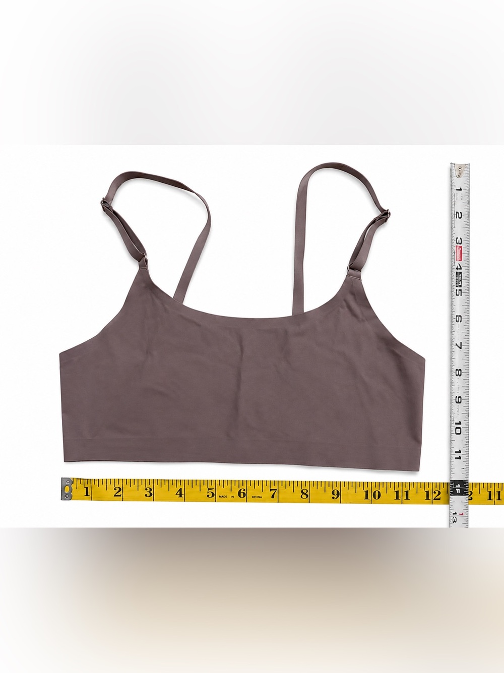 Mauve Brown Seamless Wireless Adjustable Strap Lounge Bra Soft Stretch M - Picture 4 of 5
